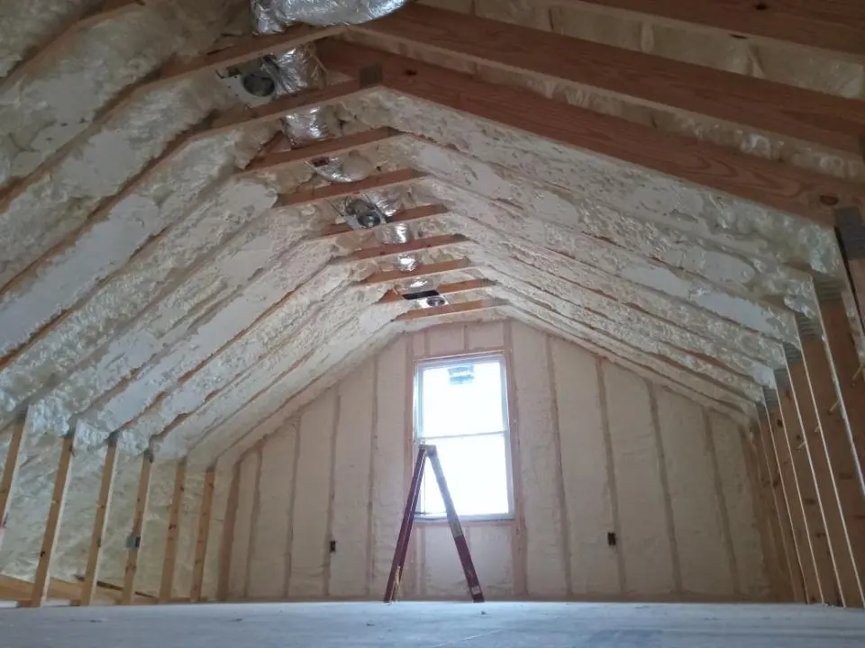 Spray foam roofing application for Crawl Space Insulation project in Valrico